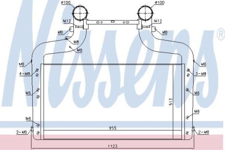 Фото автозапчасти інтеркулер NISSENS 96083