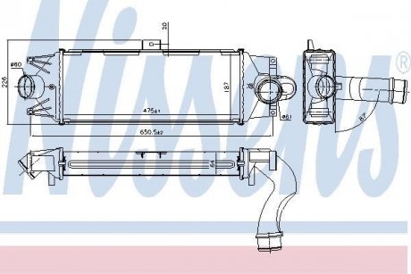 Фото автозапчасти інтеркулер NISSENS 96202