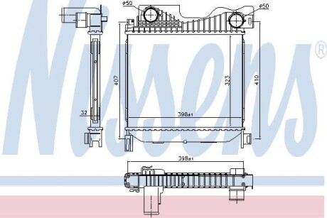 Фото автозапчасти інтеркулер NISSENS 96273