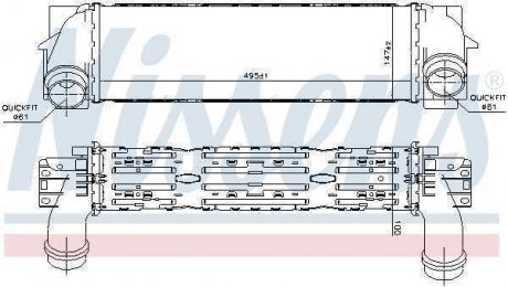 Фото автозапчасти интеркулер BMW X3 (F25), X4 (F26) 3.0D 04.11-03.18 NISSENS 96439