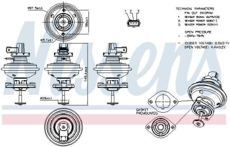 Фото автозапчасти клапан рециркуляции выпускных газов BMW 1 (E81), 1 (E82), 1 (E87), 1 (E88), 3 (E90), 3 (E91), 3 (E92), 3 (E93), 5 (E60), 5 (E61), X3 (E83) 2.0D 09.06-12.13 NISSENS 98208