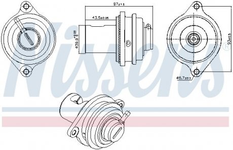 Фото автозапчастини клапан рецеркуляції відпрацьованих газів NISSENS 98411