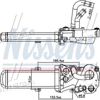 Фото автозапчасти радиатор отработанных газов VW JETTA (2005) 2.0 TDI NISSENS 989412