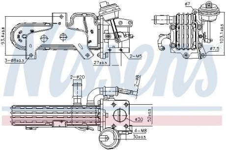 Фото автозапчасти радиатор отработанных газов VAG NISSENS 989420