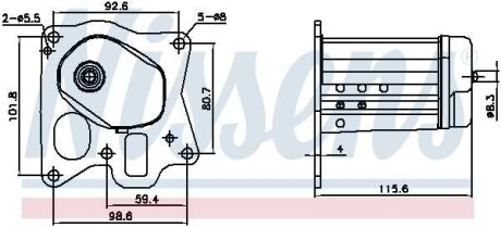 Фото автозапчастини рециркуляція відпрацьов. газів NISSENS 989455