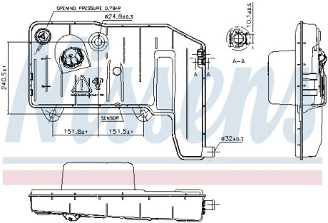 Фото автозапчастини розширювальний бак охолодження NISSENS 996027