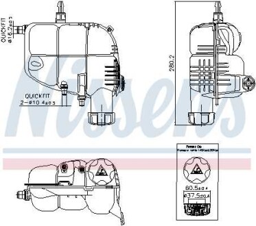 Фото автозапчасти бачок расширительный с крышкой BMW 1/ 2/ X1 SERIES NISSENS 996185