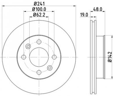 Диск тормозной передний Hyundai Getz 1.1, 1.3, 1.5, 1.6 (02-05) NISSHINBO ND6017