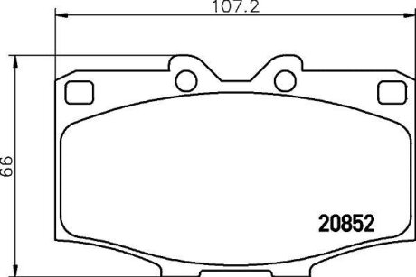 Фото автозапчасти колодки дисковые передние Land Cruiser 60 FJ62, RJ70 80-90, Hi-Lux 4WD 79-01 пер NISSHINBO NP1022