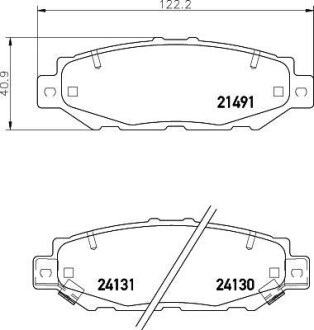 Фото автозапчастини гальмівні колодки LEXUS GS,IS,SC 97- NISSHINBO NP1027