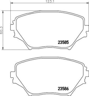 Фото автозапчастини гальмівні колодки TOYOTA Rav4 "F "00-"05 NISSHINBO NP1036