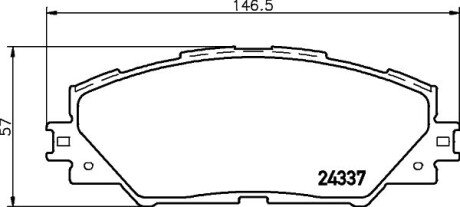 Фото автозапчасти тормозные колодки PONTIAC/TOYOTA Vibe/Auris/Prius/Rav4 передний 05 NISSHINBO NP1058SC (фото 1)