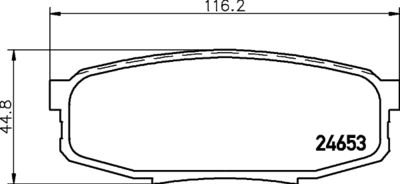 Колодки тормозные дисковые задние Strong Ceramic Toyota LC200 (07-), Sequoia (07 NISSHINBO NP1064SC