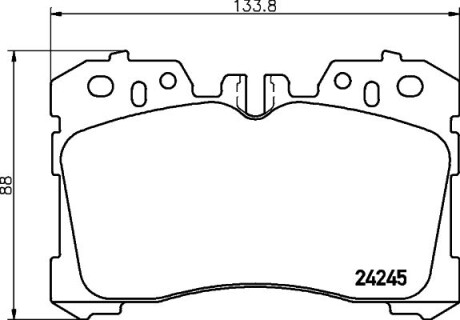 Фото автозапчасти гальмівні колодки LEXUS LS460 (F) NISSHINBO NP1163 (фото 1)