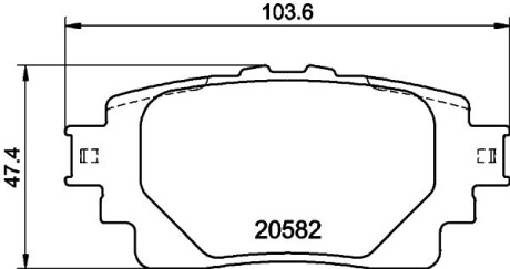 Фото автозапчастини комплект гальмівних колодок TOYOTA AURIS /COROLLA/RAV 4 задній 18 NISSHINBO NP1171