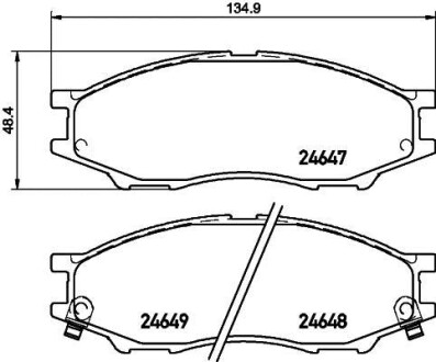 Фото автозапчасти колодки тормозные дисковые передние Nissan Almera Classic 1.6 (06-) NISSHINBO NP2038