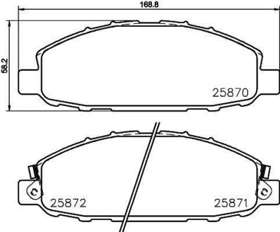 Фото автозапчасти колодки тормозные дисковые передние Nissan Caravan 2.4, 3.0 (01-) NISSHINBO NP2042