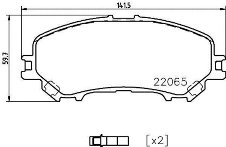 Фото автозапчасти тормозные колодки NISSAN X-Trail T32 передний 14 NISSHINBO NP2078