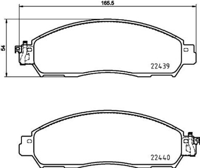 Фото автозапчастини гальмівні колодки NISSAN NV200 Front Axle NISSHINBO NP2106