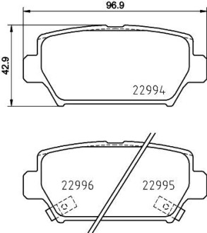 Фото автозапчасти колодки тормозные дисковые задние Mitsubishi Eclipse (17-) NISSHINBO NP3038