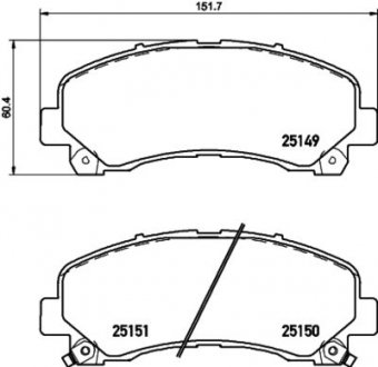 Фото автозапчасти колодки тормозные дисковые передние Strong Ceramic Isuzu D-Max I (TFR, TFS) (02- NISSHINBO NP4005SC