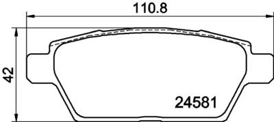 Колодки тормозные дисковые задние Mazda 6 2.3, 3.7 (05-) NISSHINBO NP5026 (фото 1)