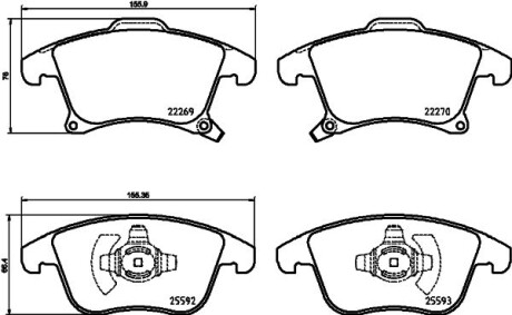 Фото автозапчасти тормозные колодки FORD Galaxy/Mondeo/S-Max передний 14 NISSHINBO NP5079