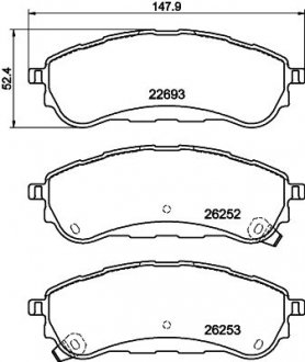 Фото автозапчасти колодки тормозные дисковые передние/задние Ford Ranger (11-) NISSHINBO NP5086