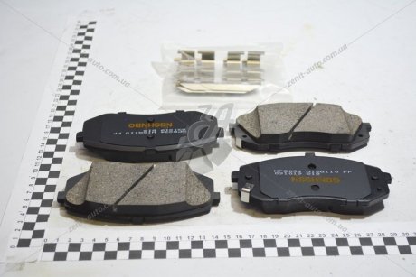 Колодки тормозные дисковые передние Hyundai i40, ix35 1.6, 1.7, 2.0 (11-)/Kia Sportage 2.0, 2.7 (04-) NISSHINBO NP6034