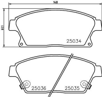 Фото автозапчасти колодки тормозные дисковые передние Chevrolet Cruze 1.6, 1.8, 2.0 (11-) NISSHINBO NP6073