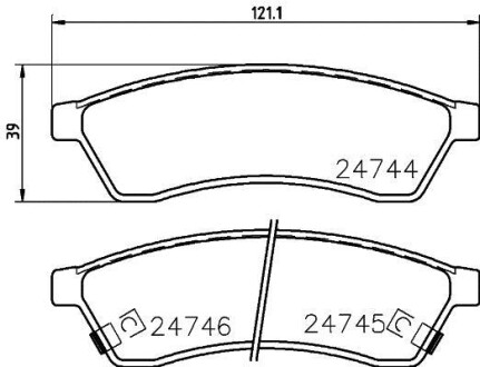 Фото автозапчасти колодки тормозные дисковые задние Chevrolet Epica 2.0, 2.5 (06-) NISSHINBO NP6078