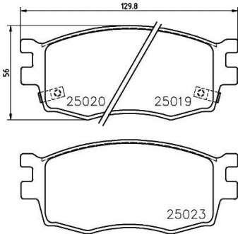 Фото автозапчасти гальмівні колодки HYUDNAI/KIA Accent/i20/Rio \&#039;\&#039;F \&#039;\&#039;05-11 PR2 NISSHINBO NP6084 (фото 1)