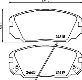 Фото автозапчасти гальмівні колодки Hyundai Sonata Grandeur NISSHINBO NP6093