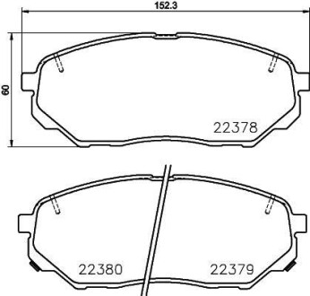 Фото автозапчасти тормозные колодки HYUNDAI/KIA Santa Fe/Sorento передний 15 NISSHINBO NP6098