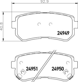 Фото автозапчасти тормозные колодки HYUNDAI//KIA i20 правый 05 NISSHINBO NP6117