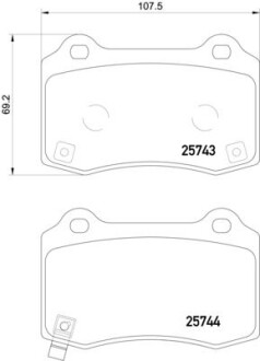 Фото автозапчастини комплект гальмівних колодок TESLA MODEL S/X задній 12 NISSHINBO NP6124