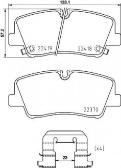 Фото автозапчасти колодки тормозные дисковые задние Strong Ceramic Hyundai H350 (15-) N NISSHINBO NP6132SC