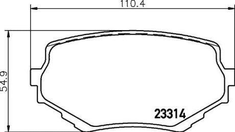 Фото автозапчасти колодки дисковые передние Grand Vitara SQ416, SQ420, SQ625 98-05, Grand Vitara XL-7 JA420, JA627 04-06, Vitara SV420, SV620 95-02, Sidekick 88- пер NISSHINBO NP9002