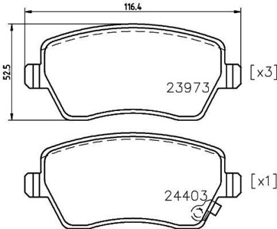 Фото автозапчасти колодки тормозные дисковые передние Nissan Micra, Note 1.2, 1.5 (06-)/Suzuki Splash, Swift 1.2, 1.3, 1.5 (05-) NISSHINBO NP9004