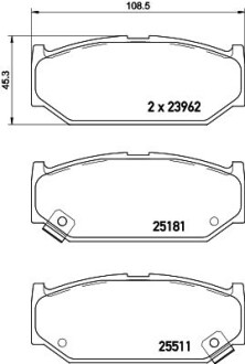 Фото автозапчасти тормозные колодки SUZUKI Swift 05 NISSHINBO NP9023