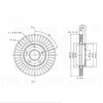 Фото автозапчастини диск гальм. Ford Tranzit Connect 02- NK 202555