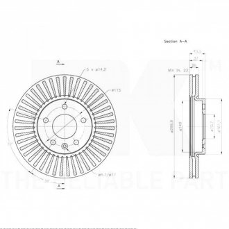 Фото автозапчастини диск гальмiвний перед. Opel Astra J 1.4 09- NK 205015