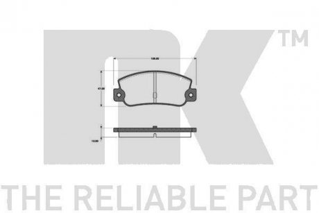 Фото автозапчастини тормозные колодки задние (12.0mm) Fiat Croma; Lancia Delta,Prisma,Thema (Bendix) NK 222329