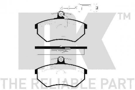 Фото автозапчасти тормозные колодки передние VW Corado 90- NK 224741