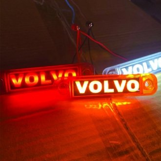 Фото автозапчастини габаритний ліхтар світлодіодний червоний 24В з написом Volvo NOKTA L003024VLR