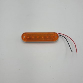 Фото автозапчасти габаритный фонарь светодиодный жёлтый 6LED 24V NOKTA L0165Y