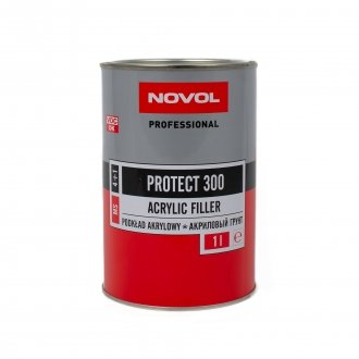 PROTECT 300 акриловий грунт 4+1 сірий 1,00л x6 Отверджувач 0,025кг NOVOL 37011 (фото 1)