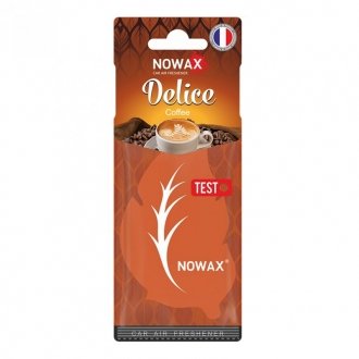 Ароматизатор повітря целюлозний серія Delice - Coffee (50шт/уп) NOWAX NX00080