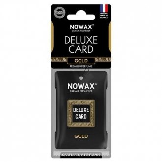 Фото автозапчастини ароматизатор целюлозний (на дзеркало) серія Delux Card - Gold NOWAX NX07731