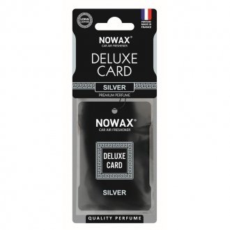 Ароматизатор целюлозний (на дзеркало) серія Delux Card - Silver NOWAX NX07732 (фото 1)